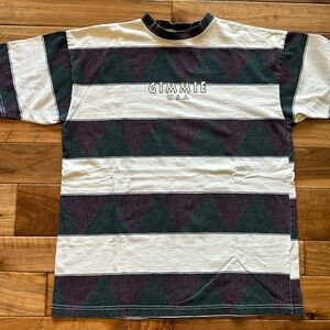 Vtg Gimme A Break skater T with chest graphic